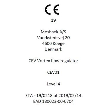 Thumbnail for Mosbaek A/S may now CE-mark its CEV flow regulators